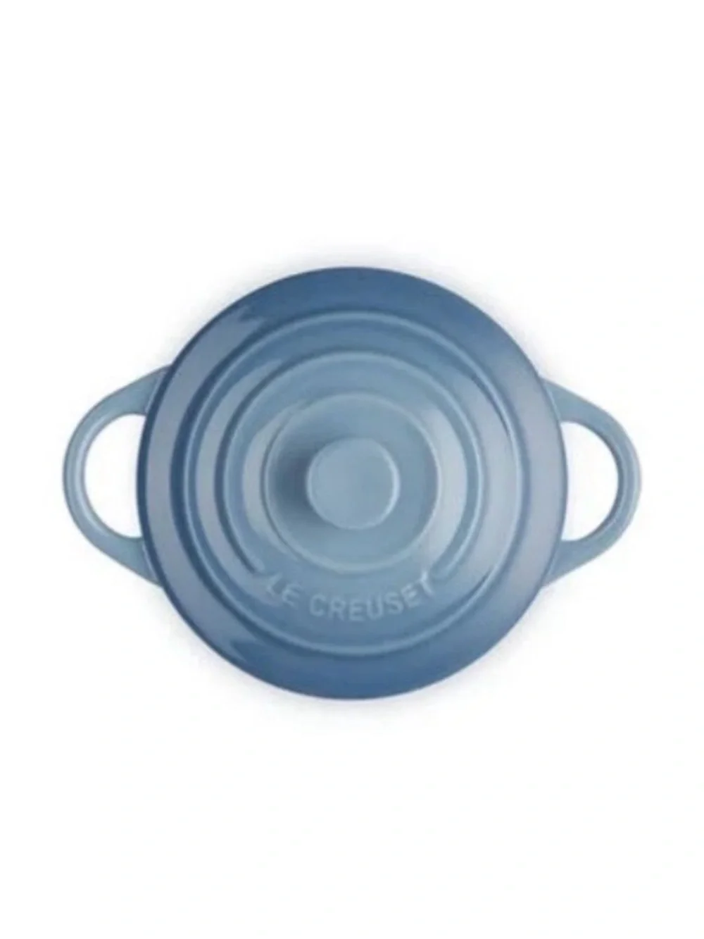 NWT Le Creuset Chambray blue 10cm Mini Cocotte